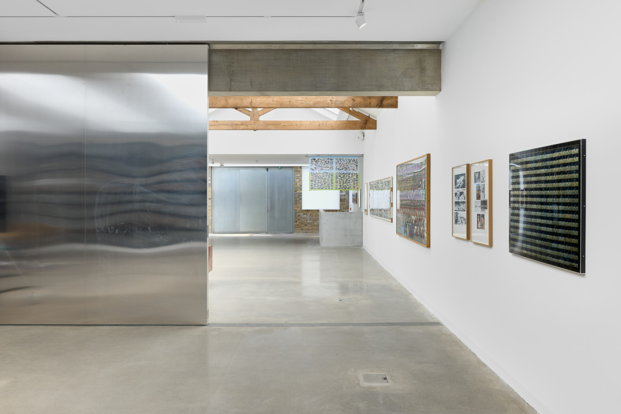 Interior of studio 2, looking towards the front of Graces Mews Gallery, Camberwell.